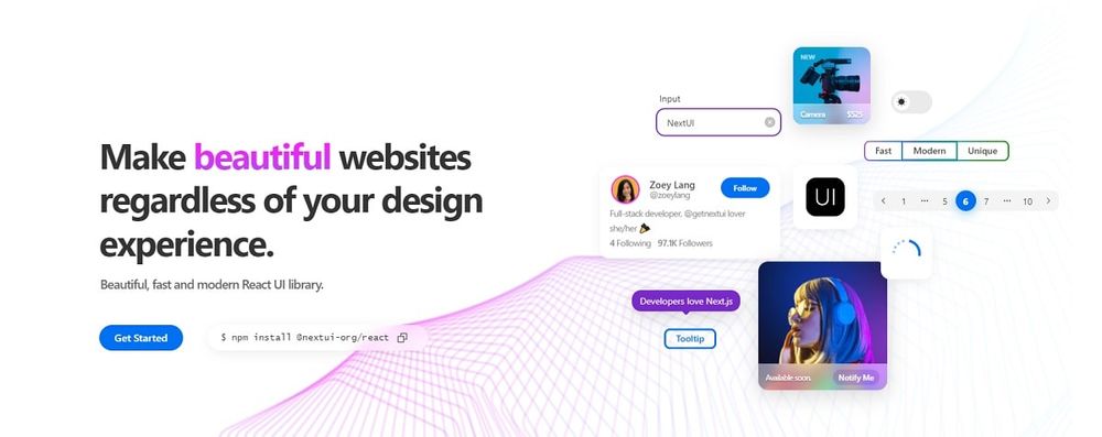 NextUI - Beautiful, Fast, And Modern React UI Library