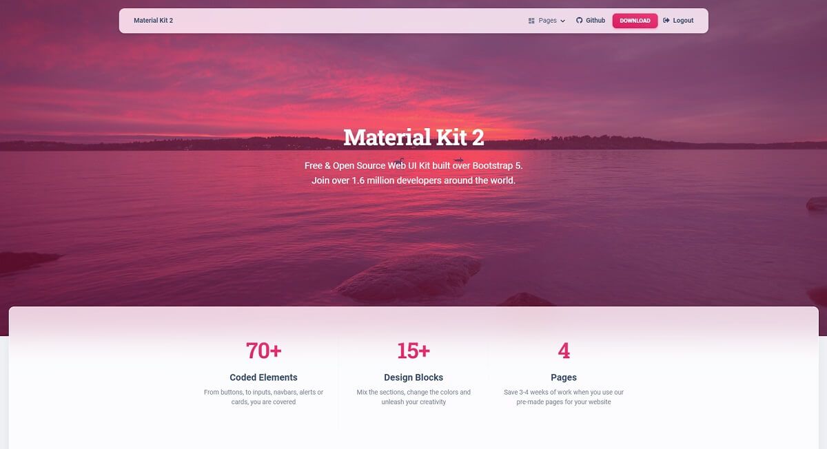 Material Design Django Website Templates