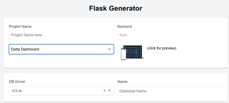 Flask App Generator - Free Service